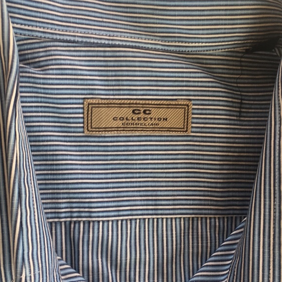 Blue Strips Casual Shirt Italian Made - Picture 2 of 8